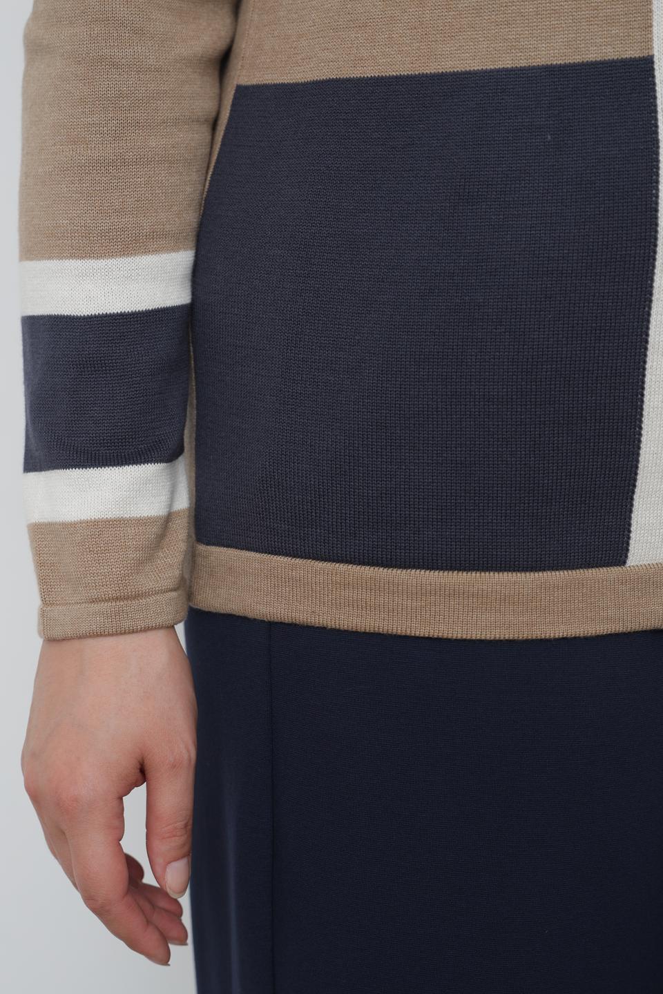 Жакет Lebek с полосками бежевый