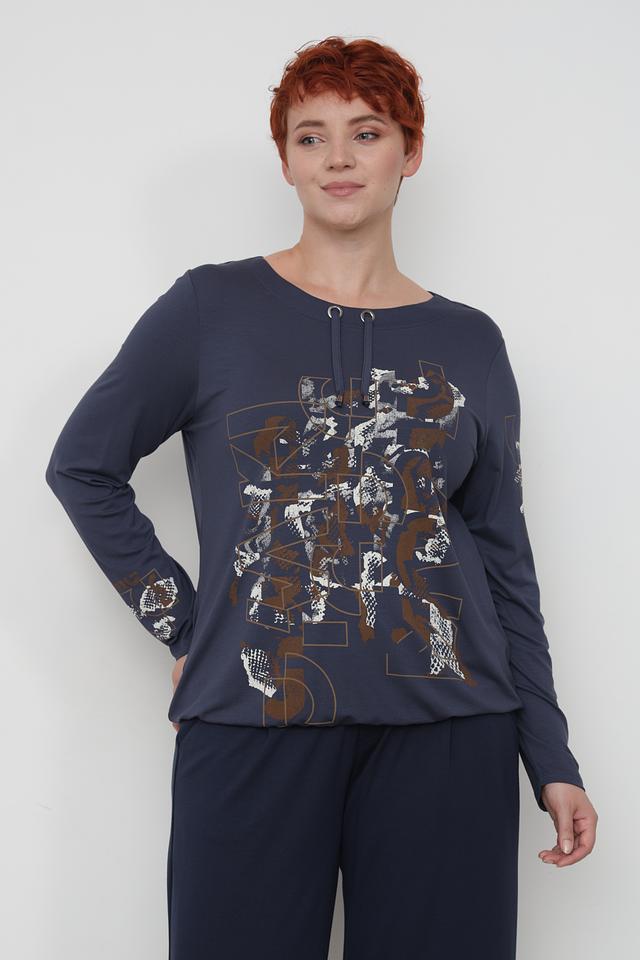 Лонгслив Lebek с принтом