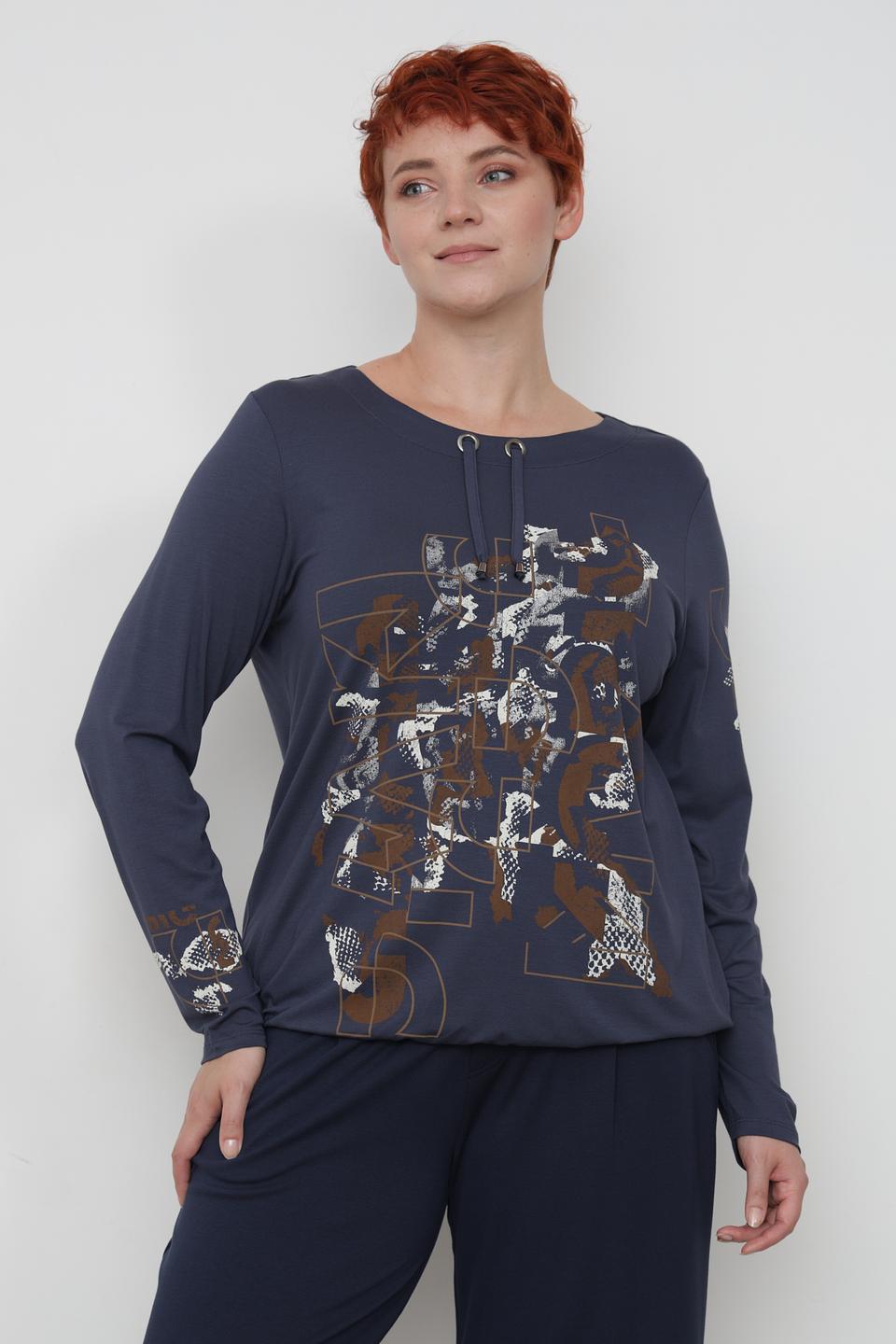 Лонгслив Lebek с принтом