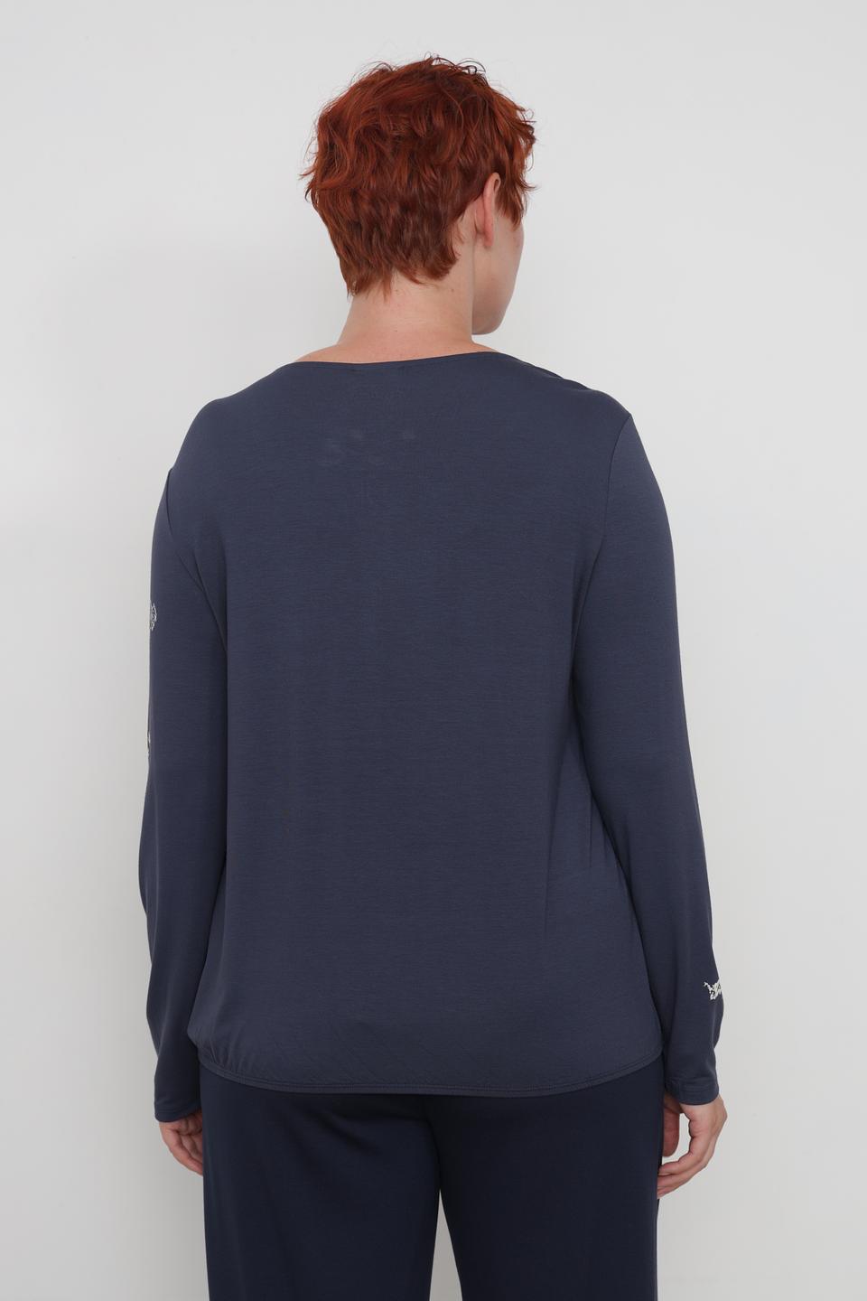 Лонгслив Lebek с принтом