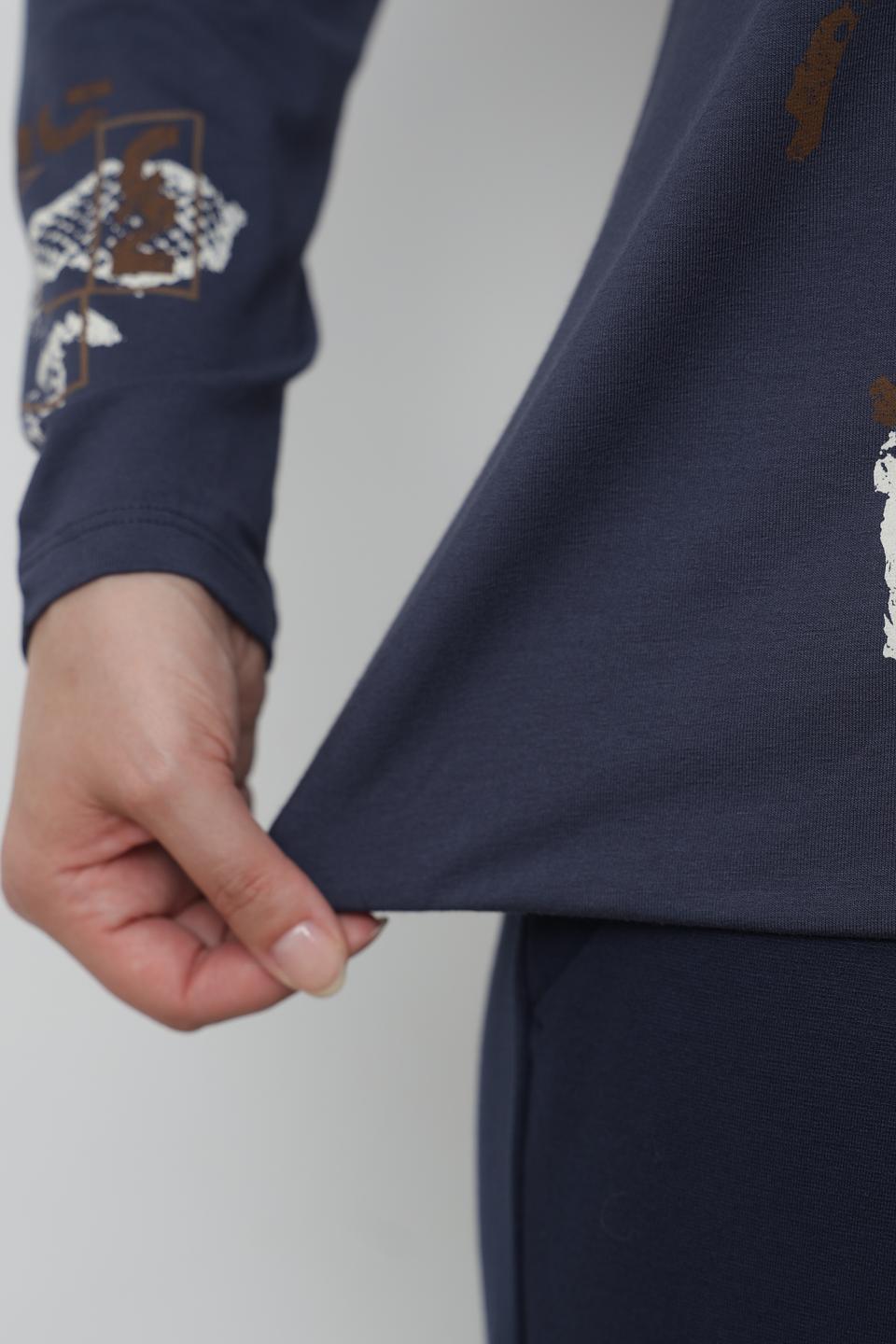 Лонгслив Lebek с принтом