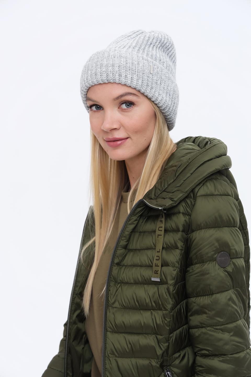 Шапка Adel вязаная серая