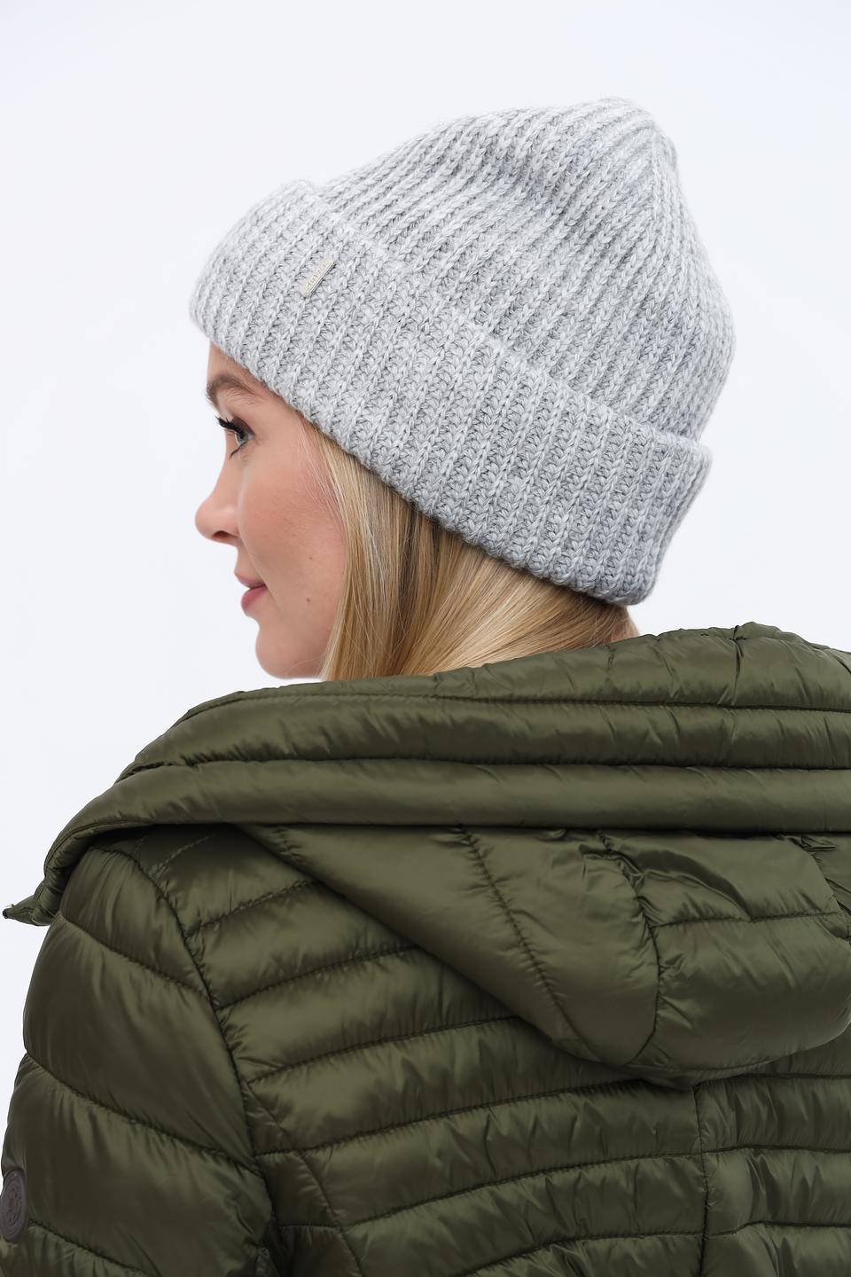 Шапка Adel вязаная серая