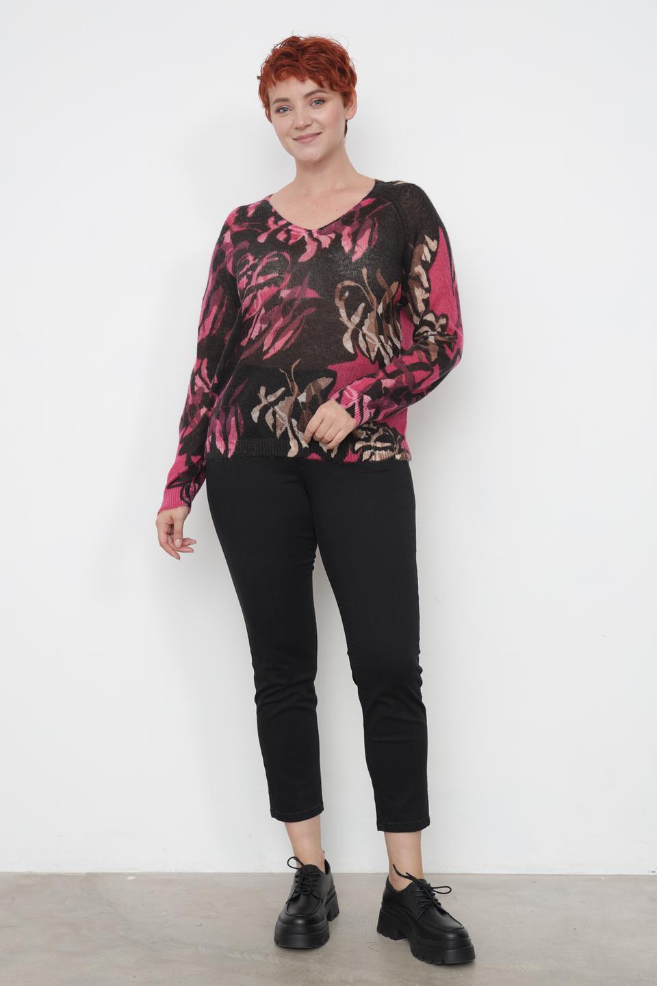 Пуловер Samoon с цветочным принтом