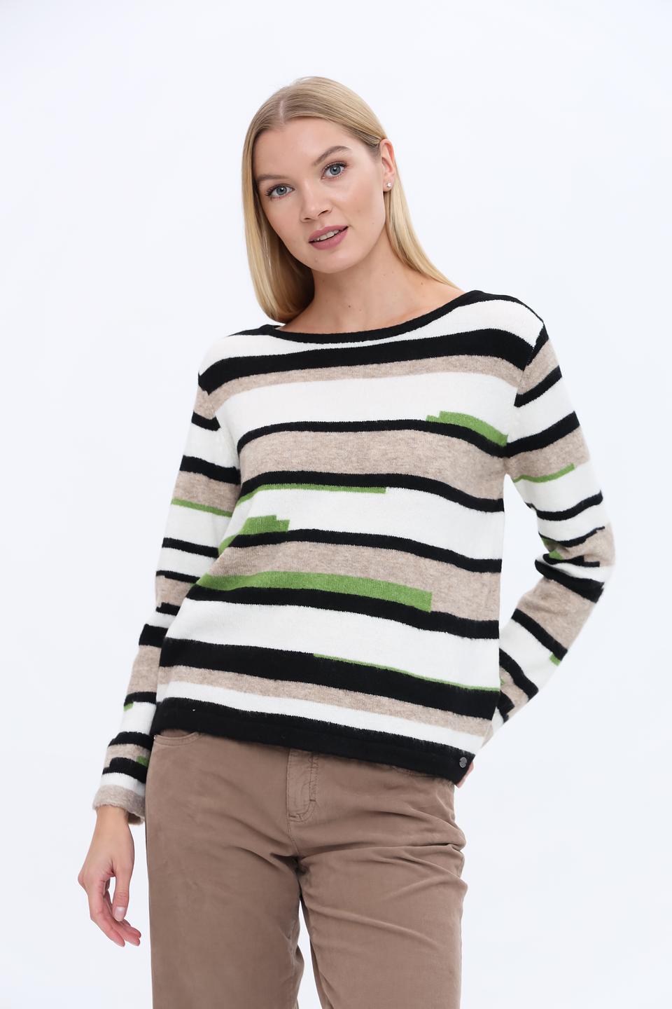 Пуловер Time Zone в полоску