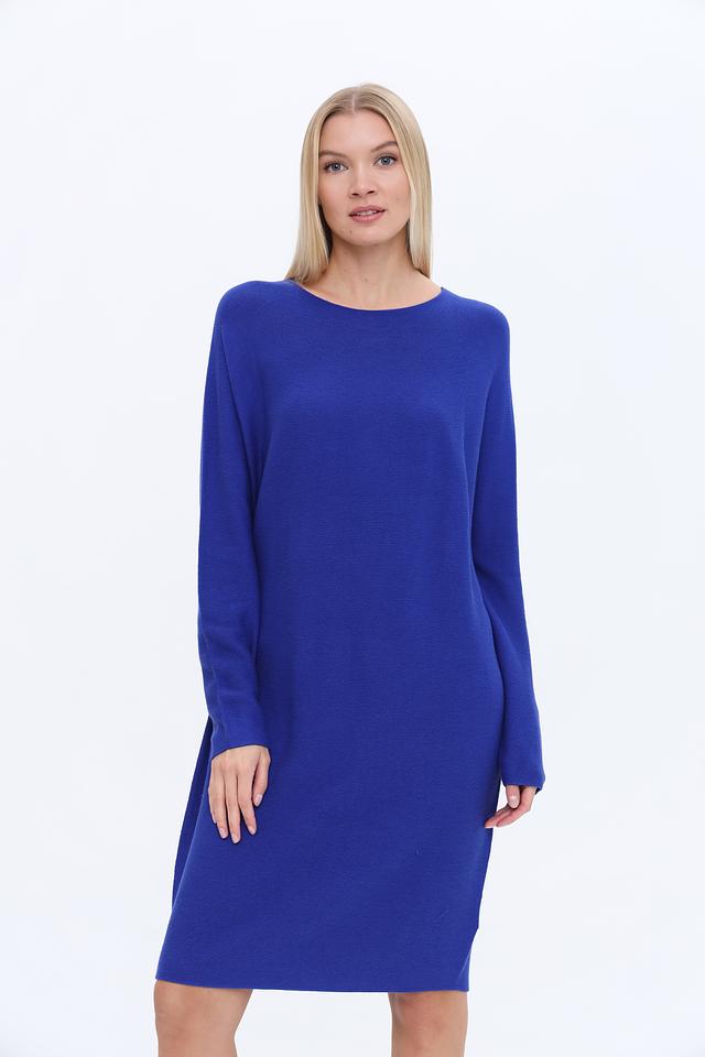 Платье Oui трикотажное синее