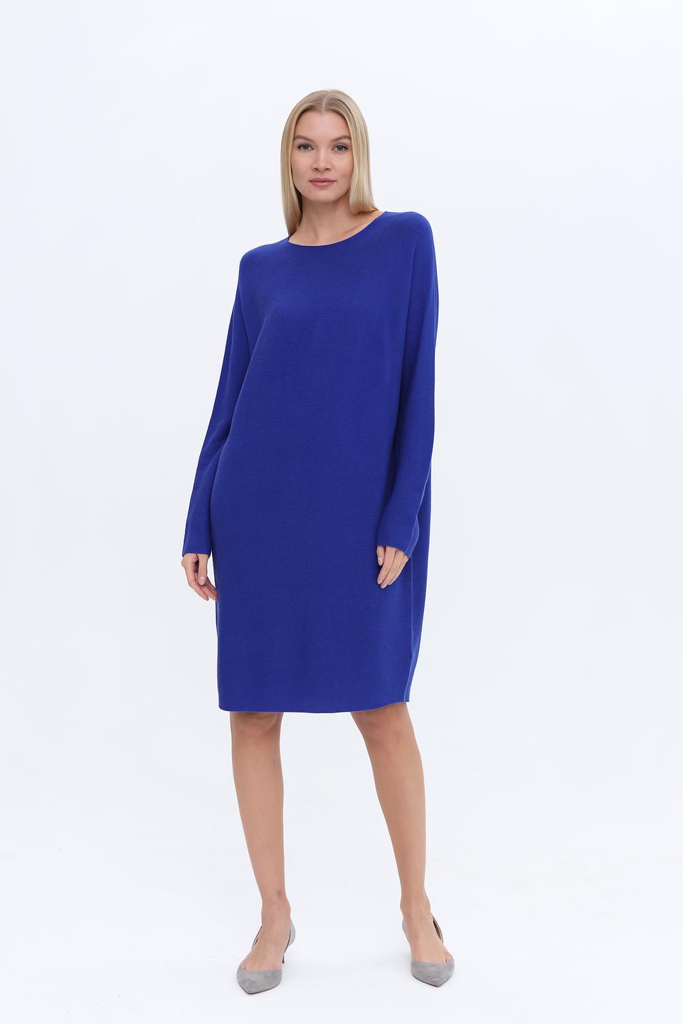 Платье Oui трикотажное синее