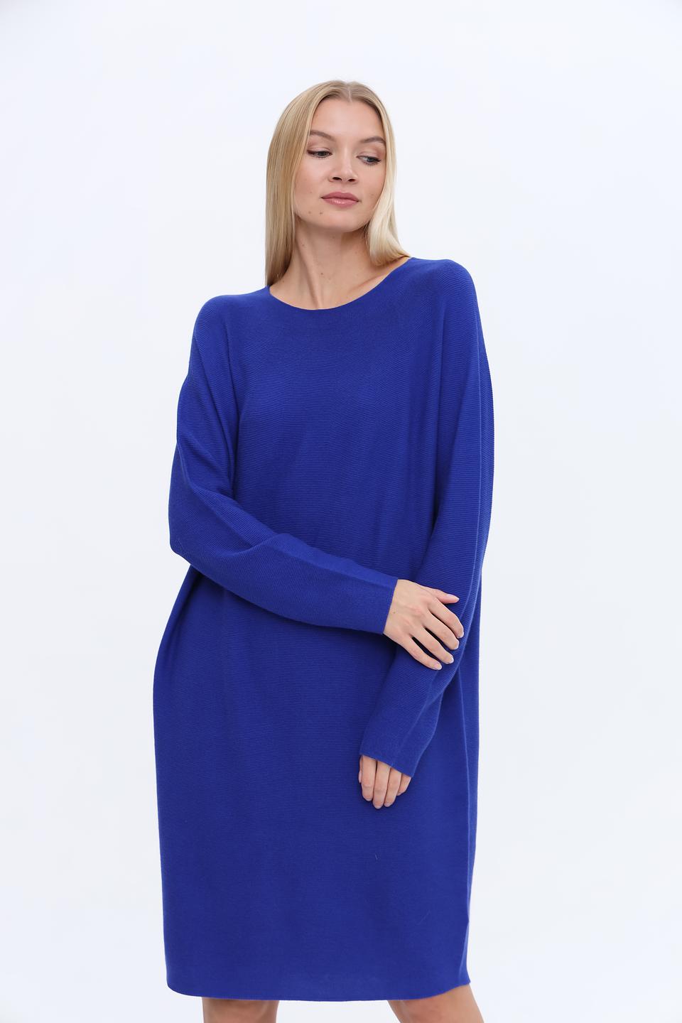 Платье Oui трикотажное синее