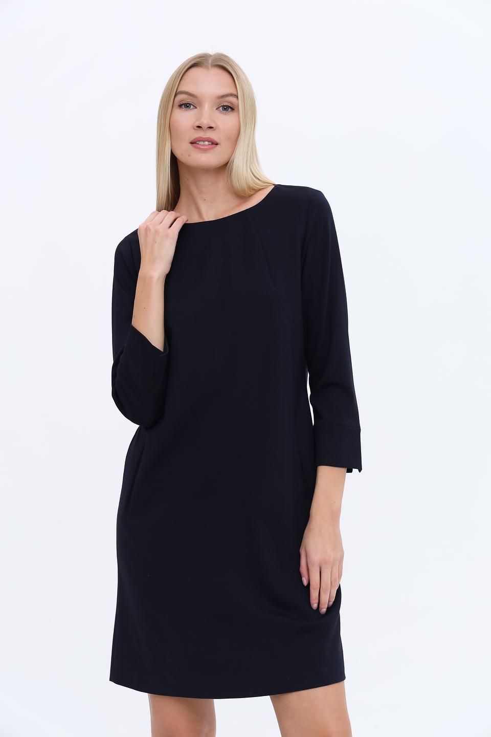 Платье Oui приталенное черное