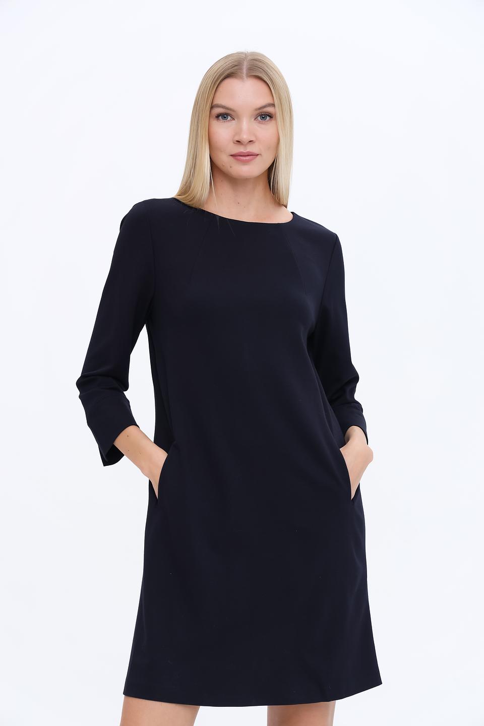 Платье Oui приталенное черное