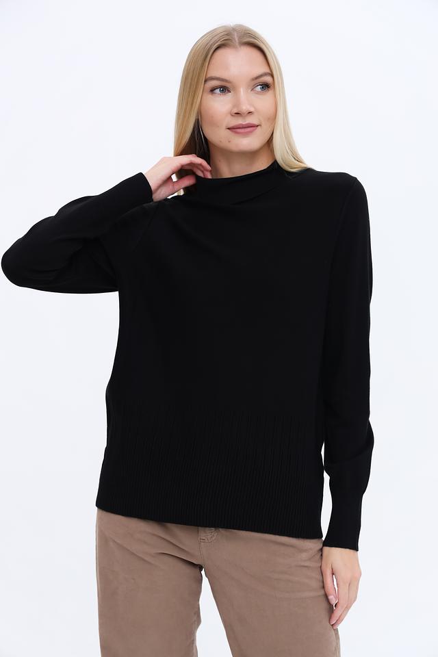 Пуловер Bianca чёрный с горлом