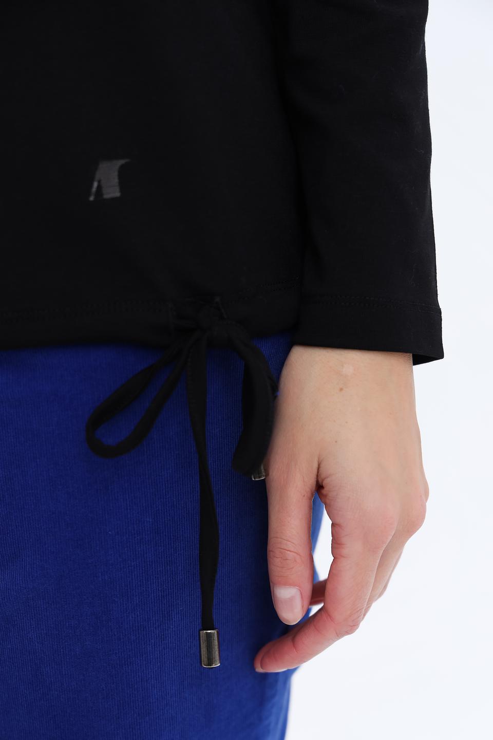 Лонгслив Bianca с принтом чёрный