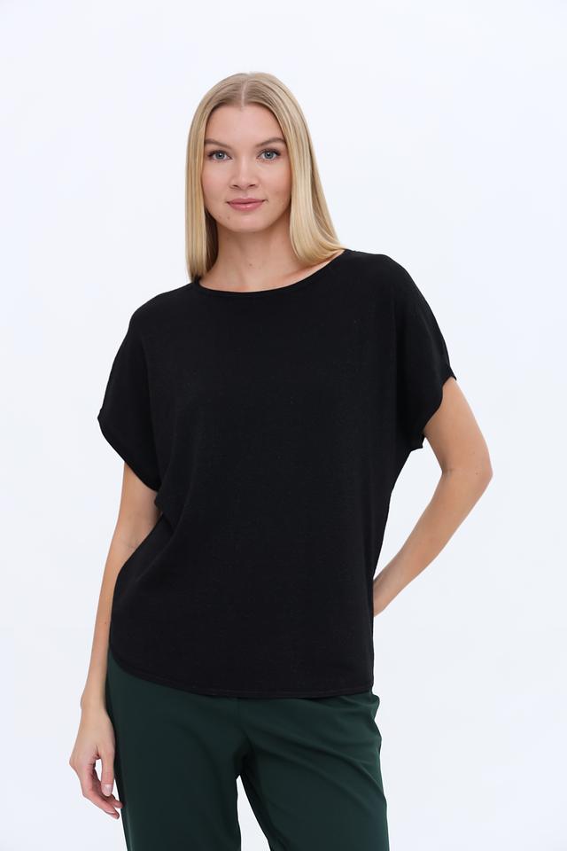 Блуза Bianca с коротким рукавом чёрная