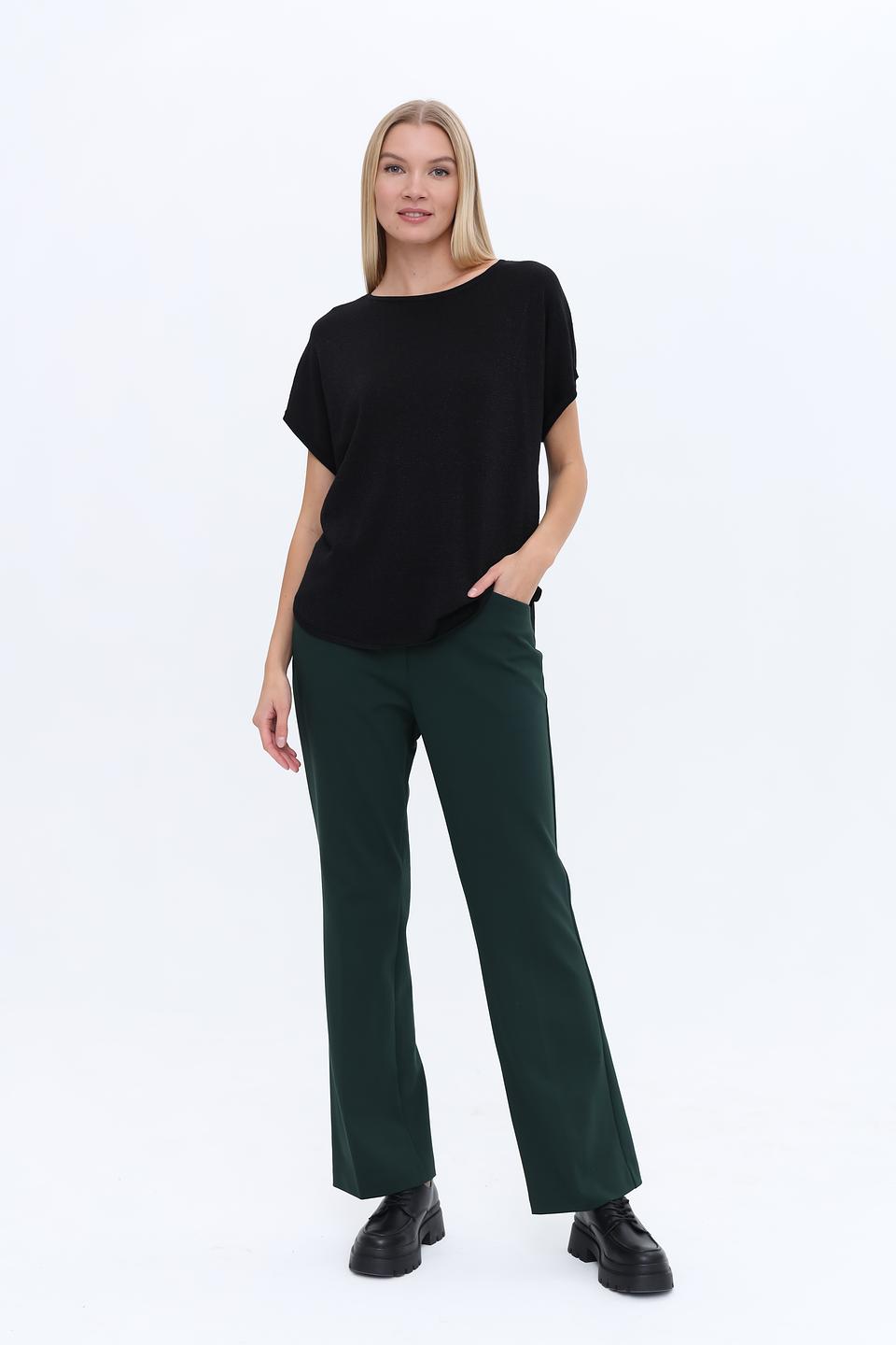 Блуза Bianca с коротким рукавом чёрная