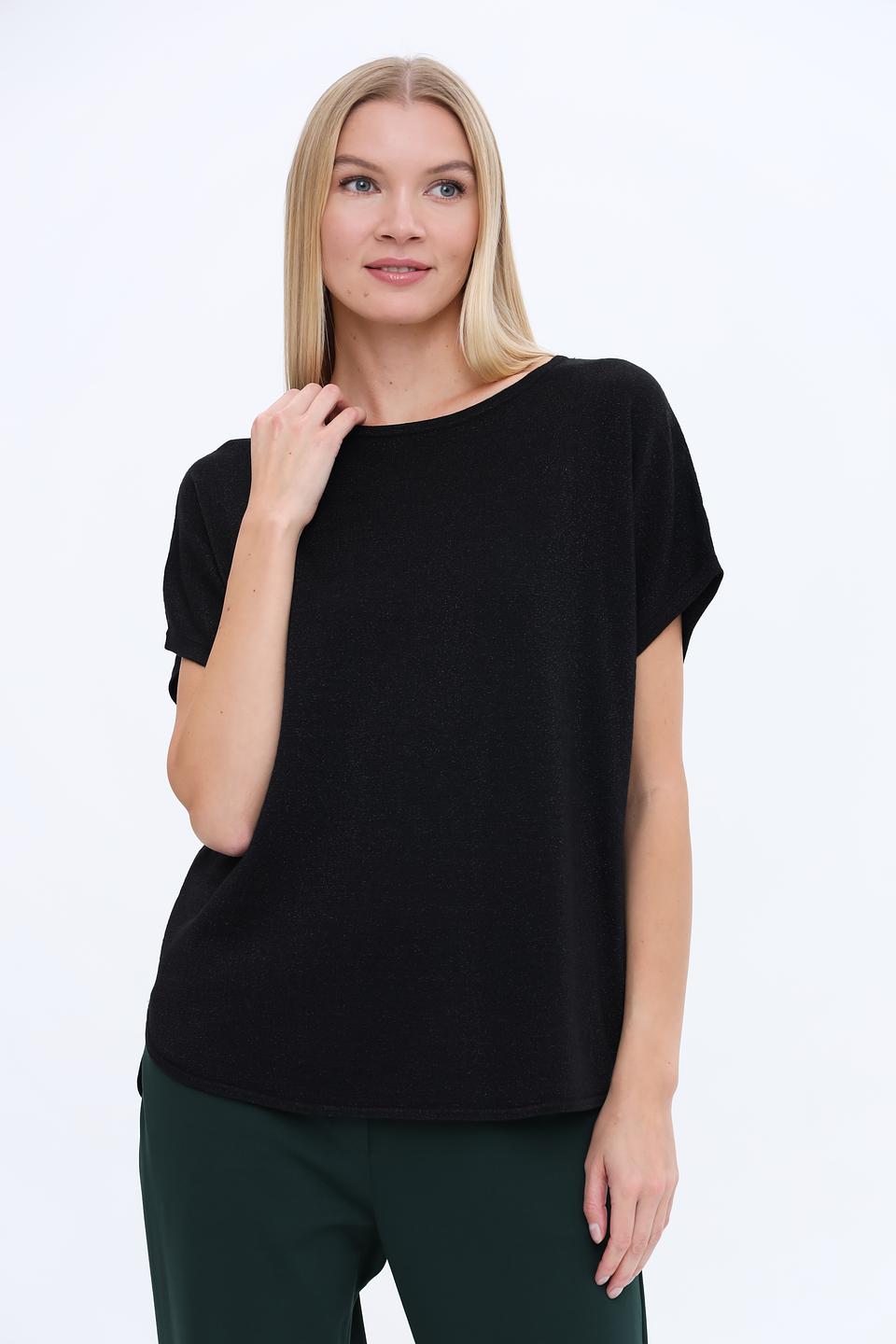 Блуза Bianca с коротким рукавом чёрная