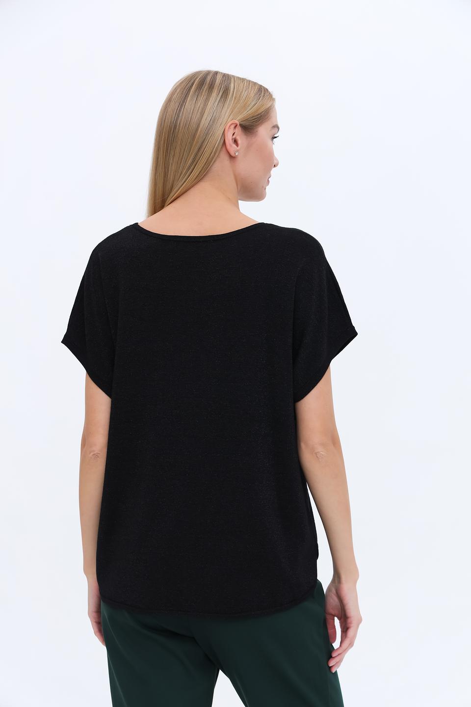 Блуза Bianca с коротким рукавом чёрная