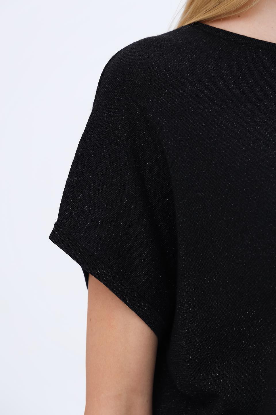 Блуза Bianca с коротким рукавом чёрная