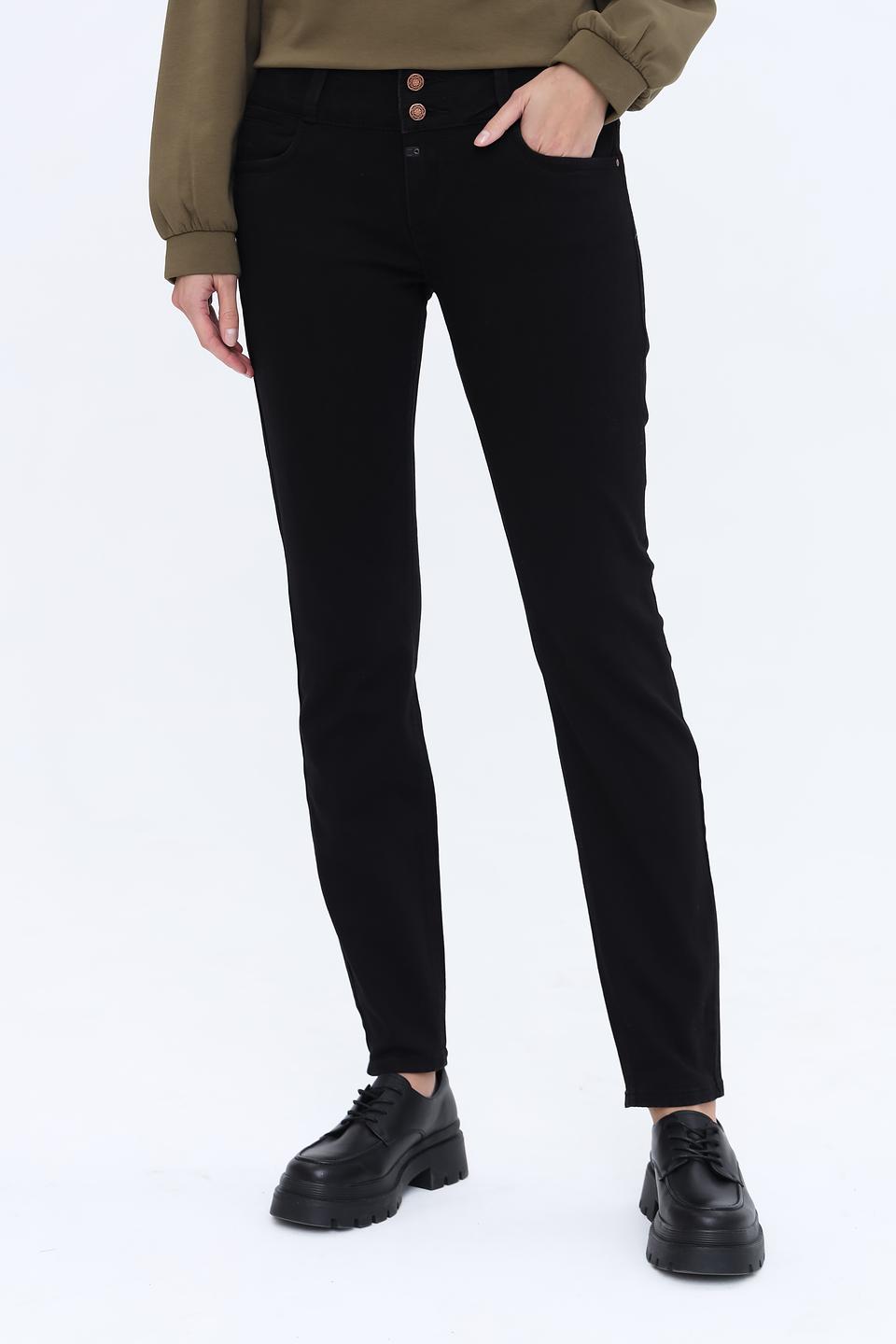 Джинсы Time Zone с высокой талией чёрные