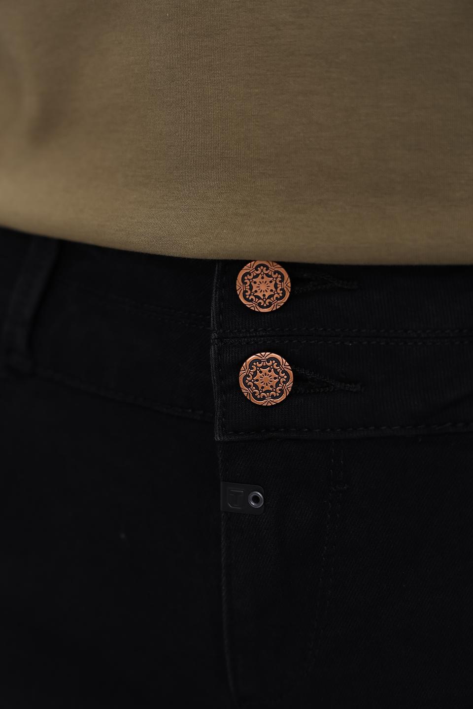 Джинсы Time Zone с высокой талией чёрные