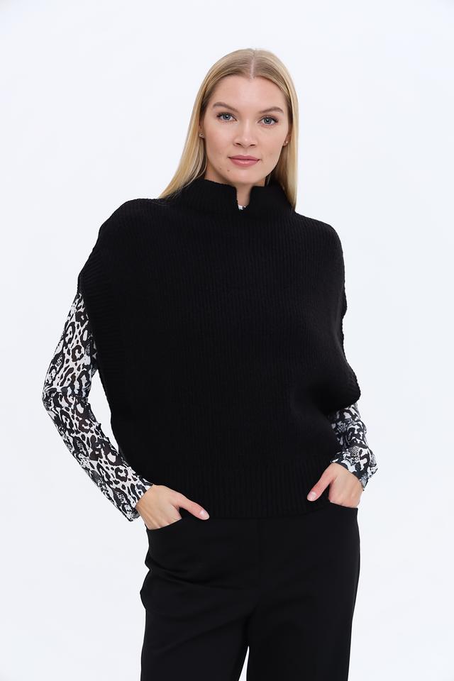 Жилет Monari чёрный вязаный