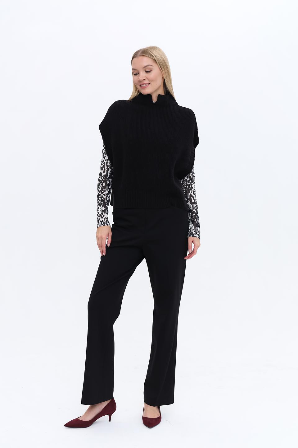 Жилет Monari чёрный вязаный