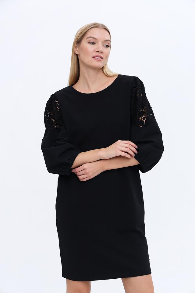 Платье Monari чёрное с кружевом