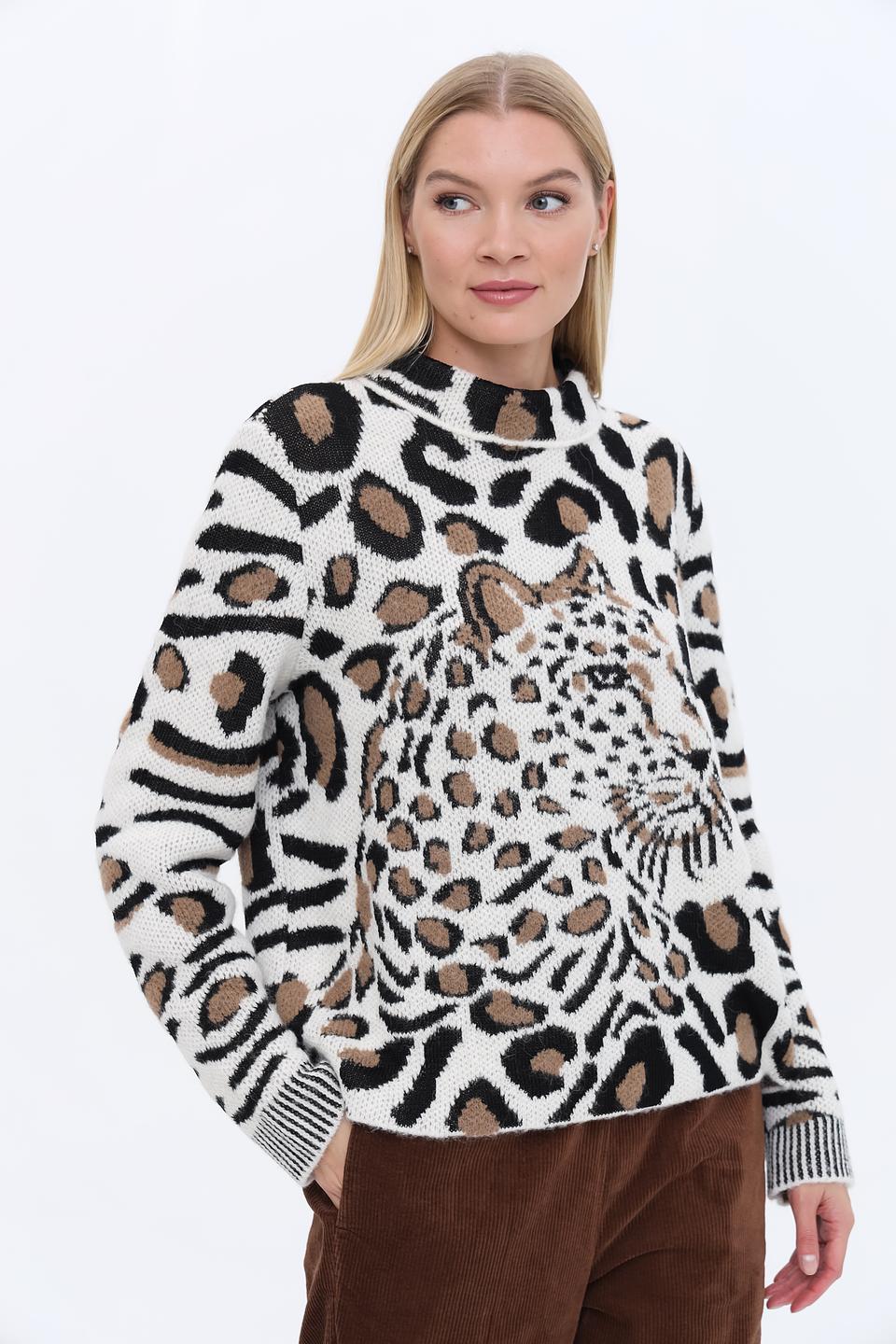 Пуловер Marc Cain леопардовый