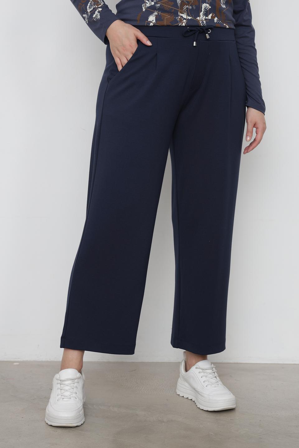Брюки Via Appia темно-синие с поясом