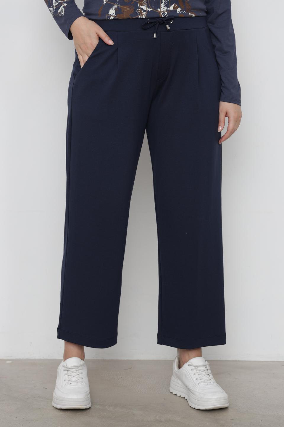 Брюки Via Appia темно-синие с поясом