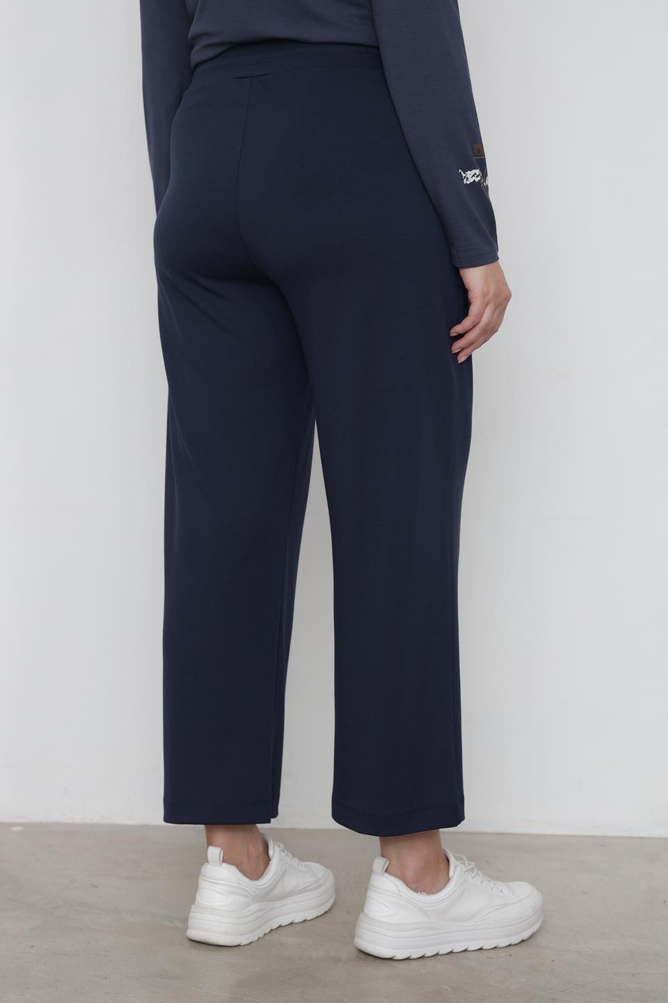 Брюки Via Appia темно-синие с поясом