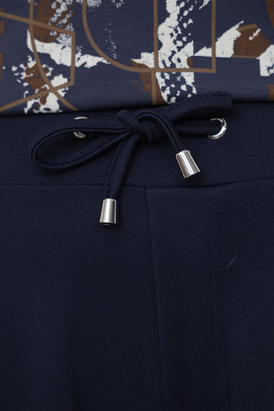 Брюки Via Appia темно-синие с поясом