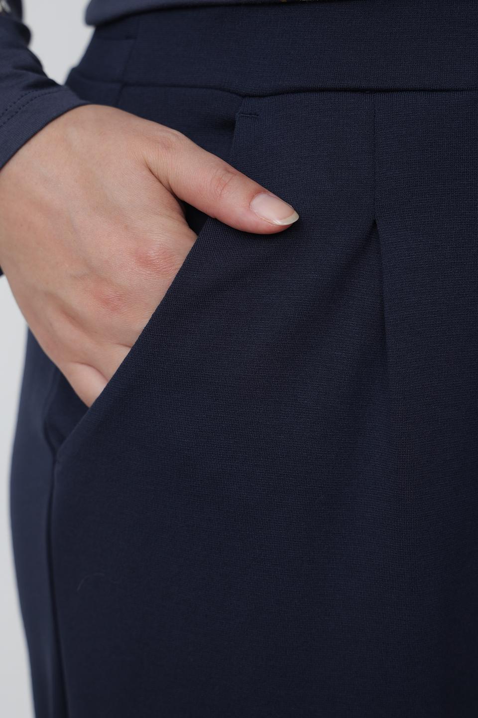 Брюки Via Appia темно-синие с поясом