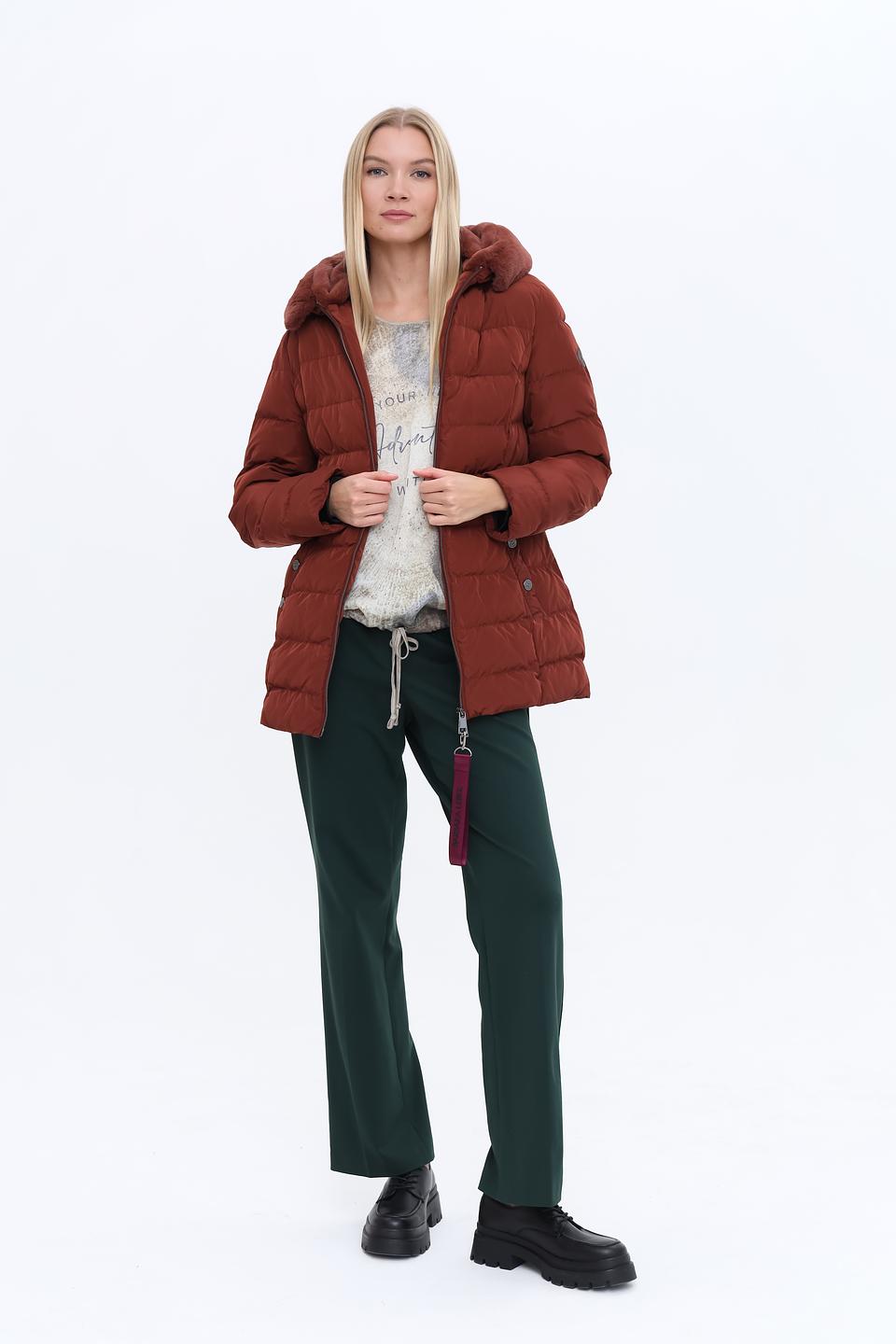 Куртка Lebek стеганая терракотовая