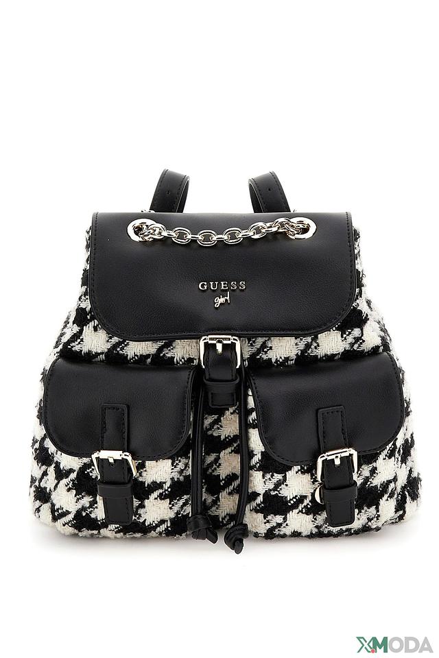 Рюкзак Guess клетка чёрно-белый
