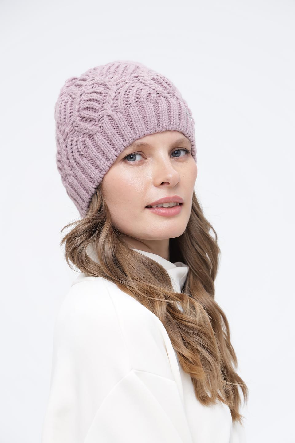 Шапка Wegener вязаная лавандовая