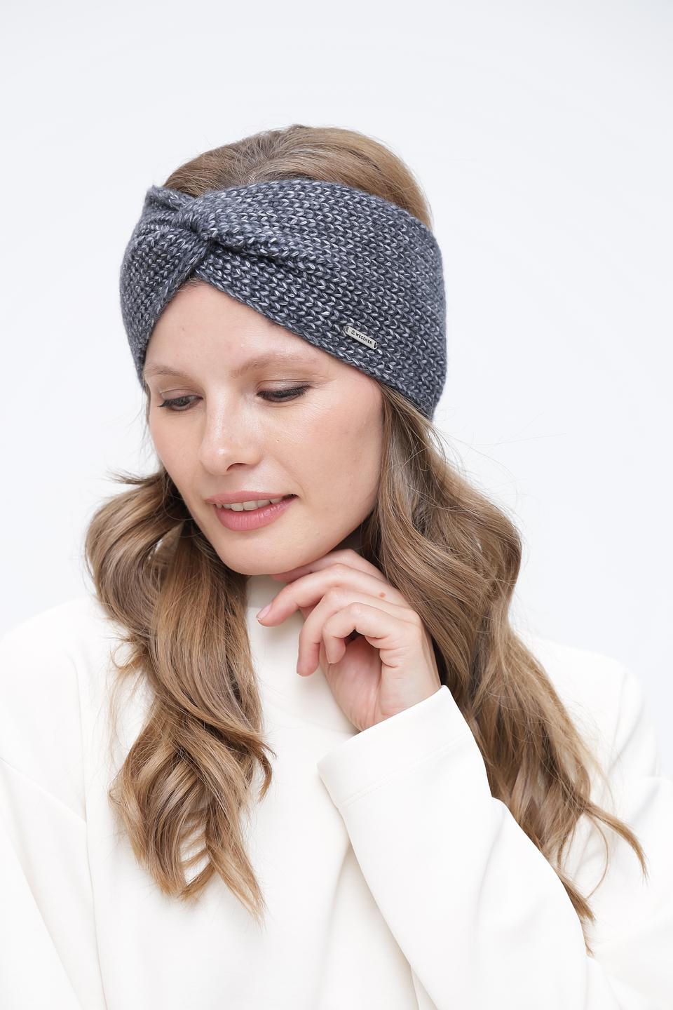 Повязка на голову Wegener вязаная серая