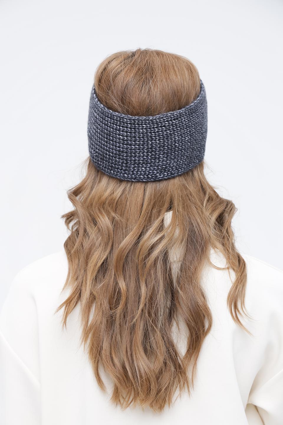 Повязка на голову Wegener вязаная серая