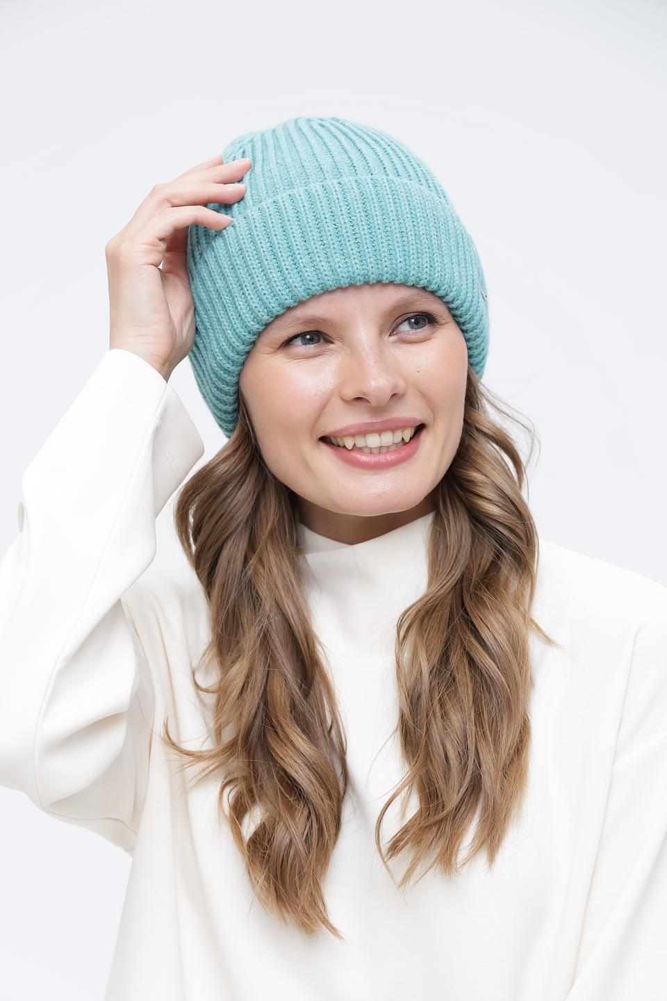 Шапка Wegener вязаная бирюзовая