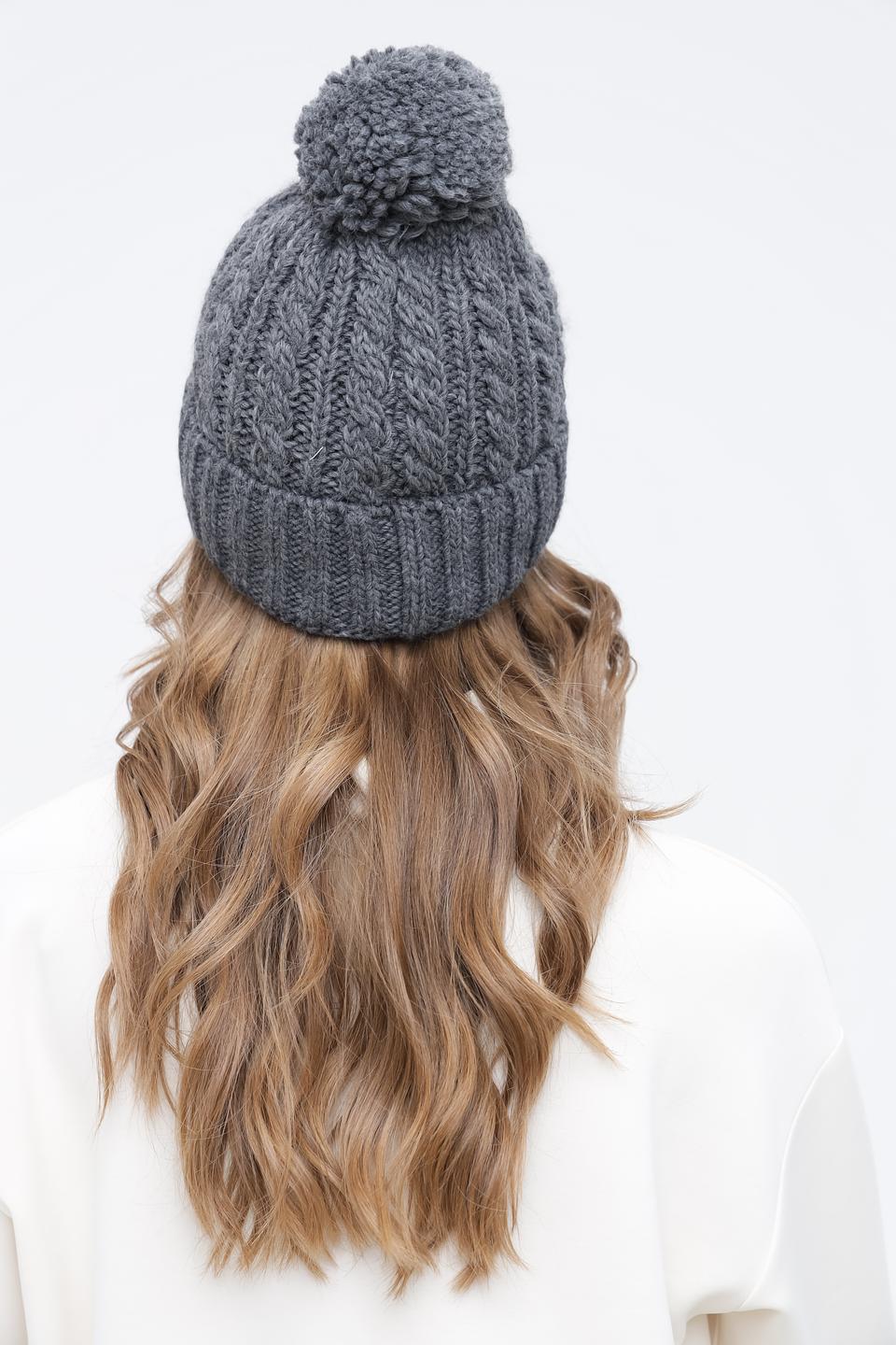 Шапка Wegener с помпоном серая