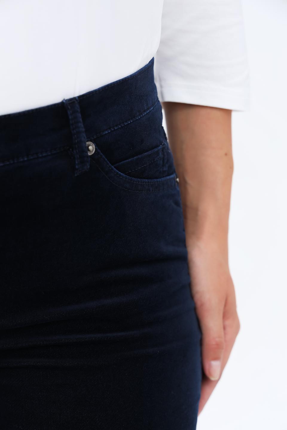 Брюки вельветовые Toni collection тёмно-синие