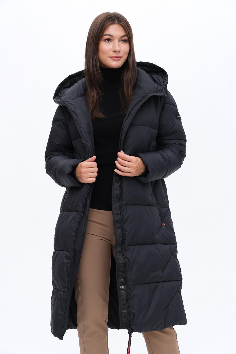 Пальто Frieda and Freddies чёрное стеганое