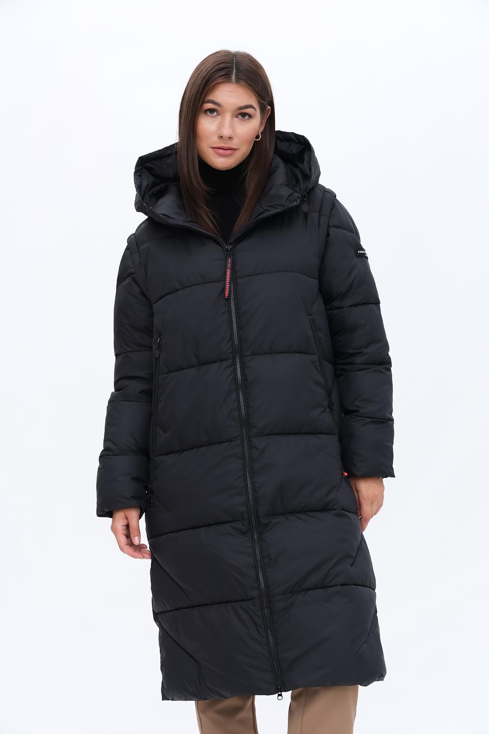 Пальто Frieda and Freddies чёрное стеганое
