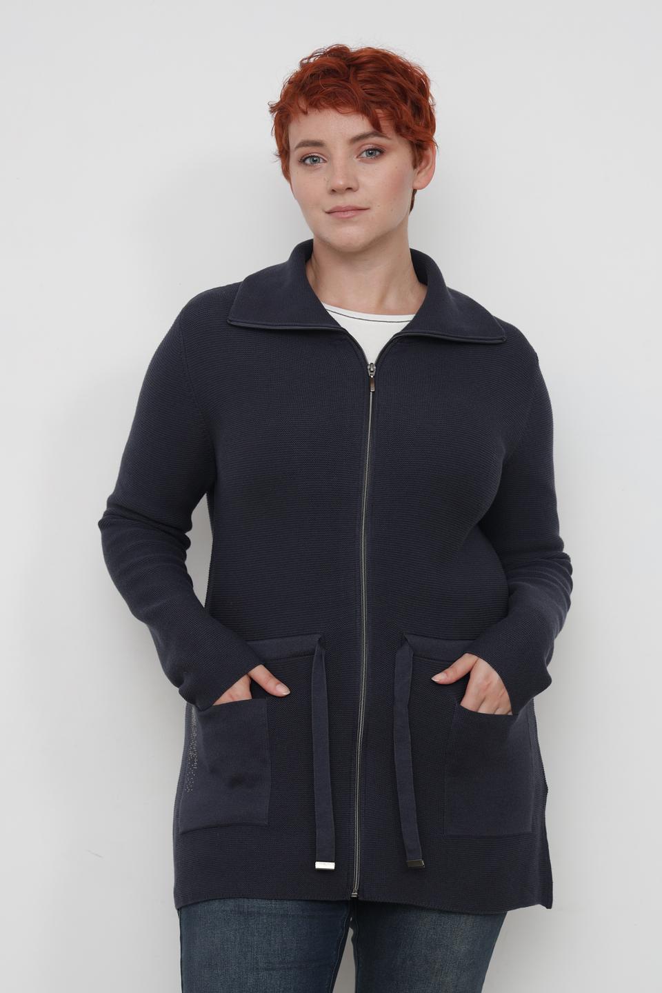 Жакет Lebek с карманами тёмно-синий