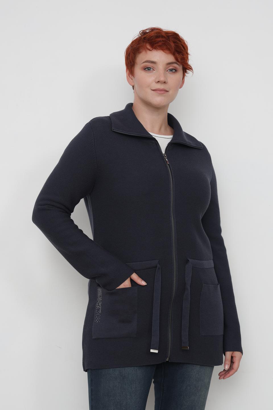 Жакет Lebek с карманами тёмно-синий