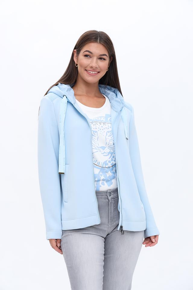 Толстовка Bugatti голубая на молнии