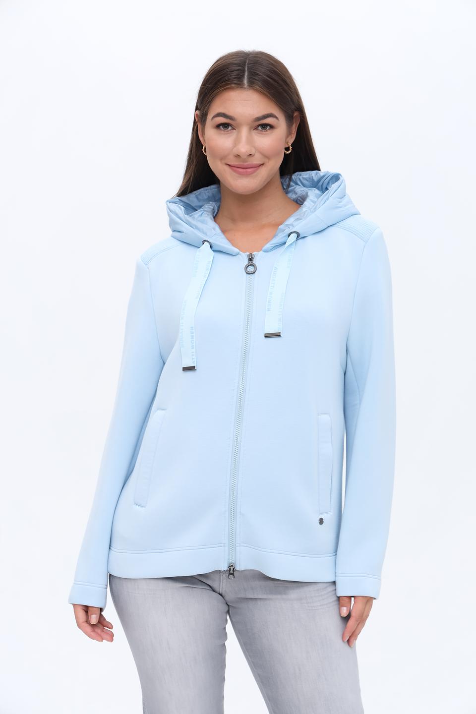 Толстовка Bugatti голубая на молнии