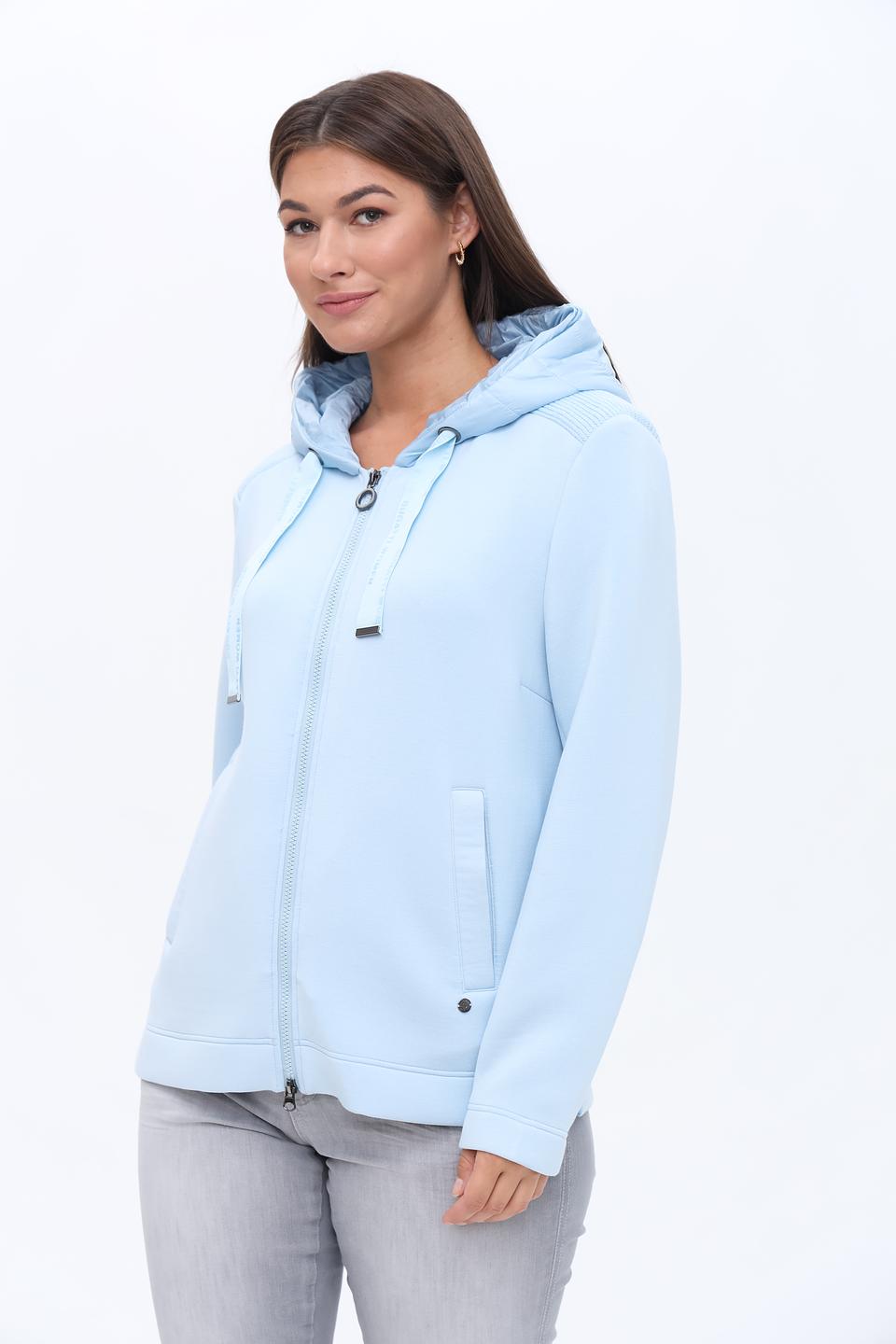 Толстовка Bugatti голубая на молнии