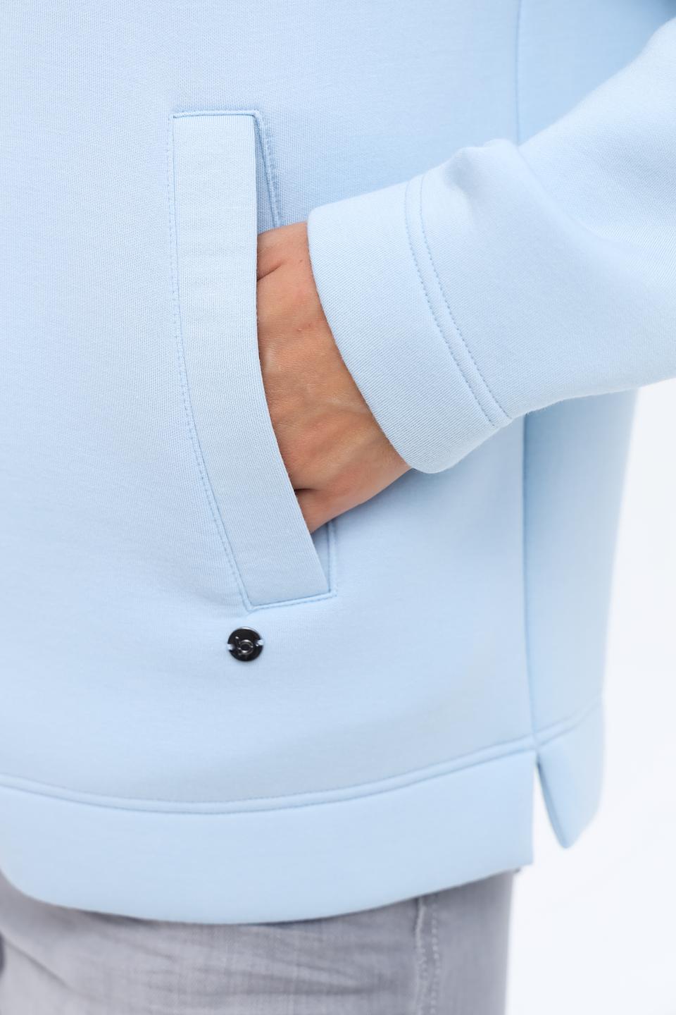 Толстовка Bugatti голубая на молнии