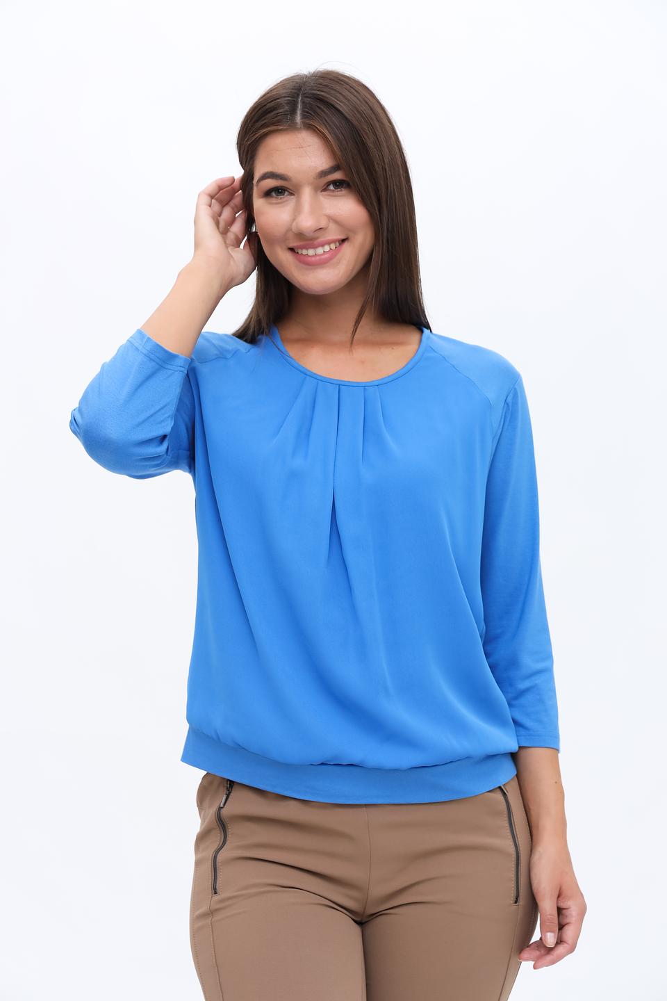 Блуза Frank Walder голубая с рукавом 3/4