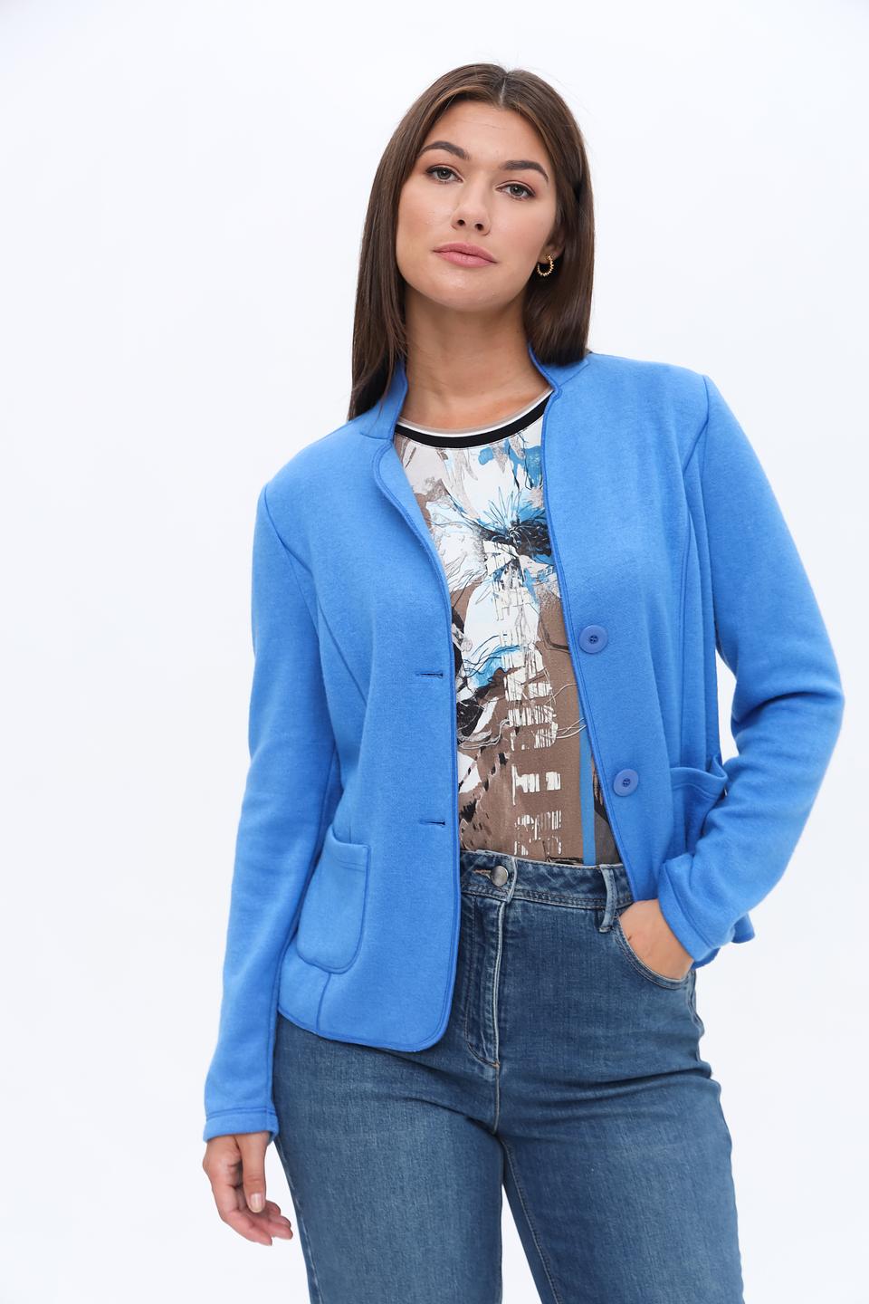 Жакет Frank Walder голубой приталенный